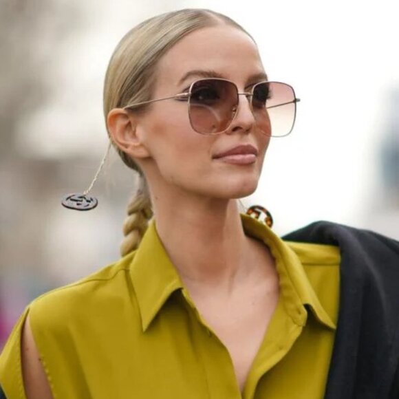 NEW GUCCI SUNGLASSES WITH EARRINGS GOLD WOMEN GUCCI GG1031S 010